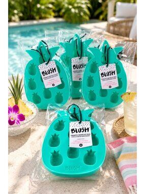 BLUSH Silicone Pineapple Shaped Ice Mold Tray x 4 - Fun Summer Swinger Cocktail